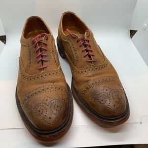 Allen Edmonds Strandmok Tan Oxford with Dainite Sole 9.5.  Made in USA 🇺🇸